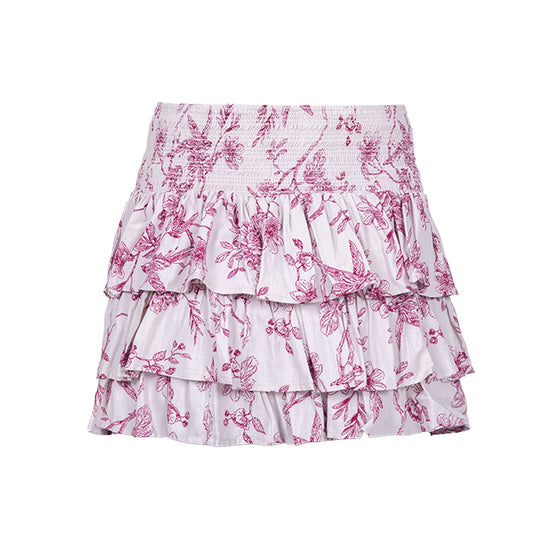 Magenta Ruffle Skirt
