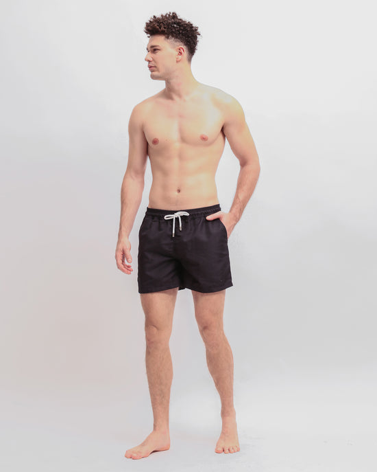 Basic Black Short-Length Swim Shorts