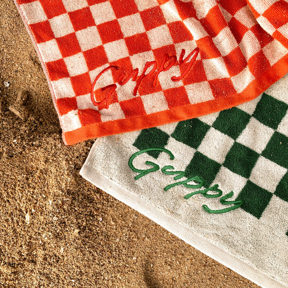 
                      
                        Red Checkered Beach Towel
                      
                    