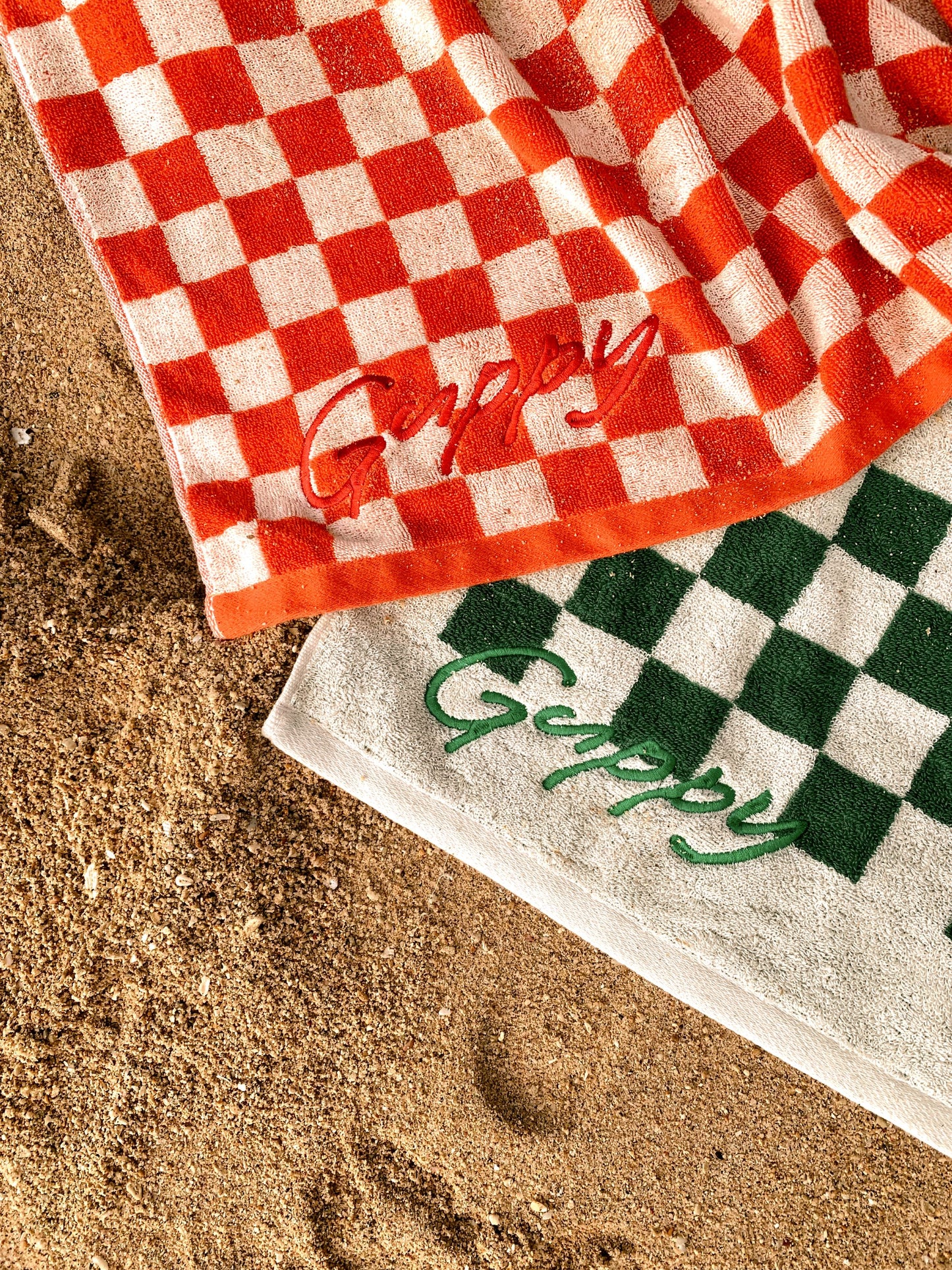 Red Checkered Beach Towel