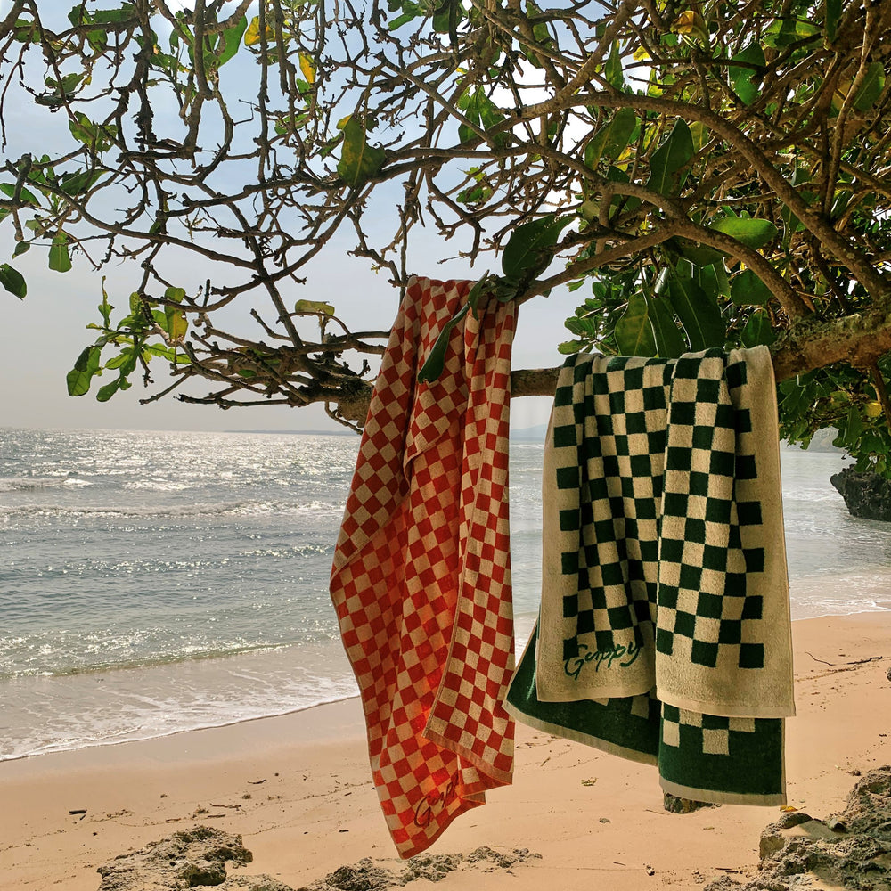 
                      
                        Green Checkered Beach Towel
                      
                    