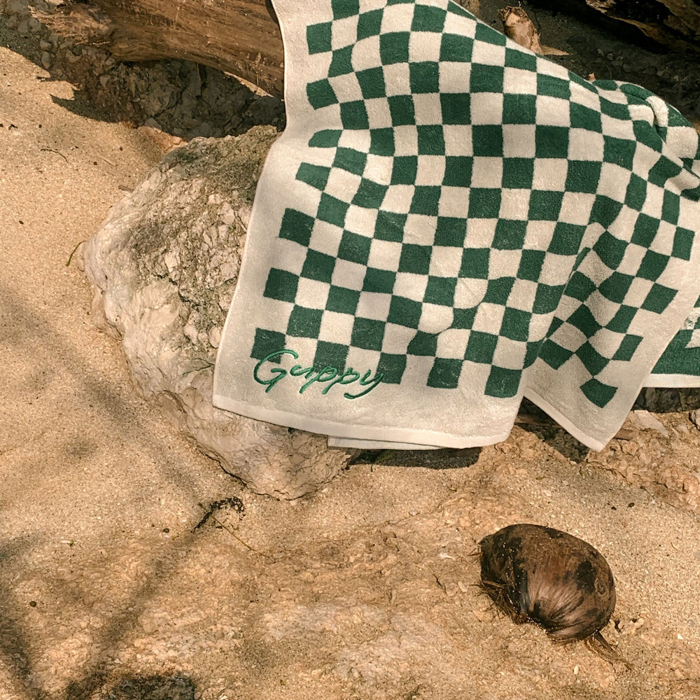 
                      
                        Green Checkered Beach Towel
                      
                    