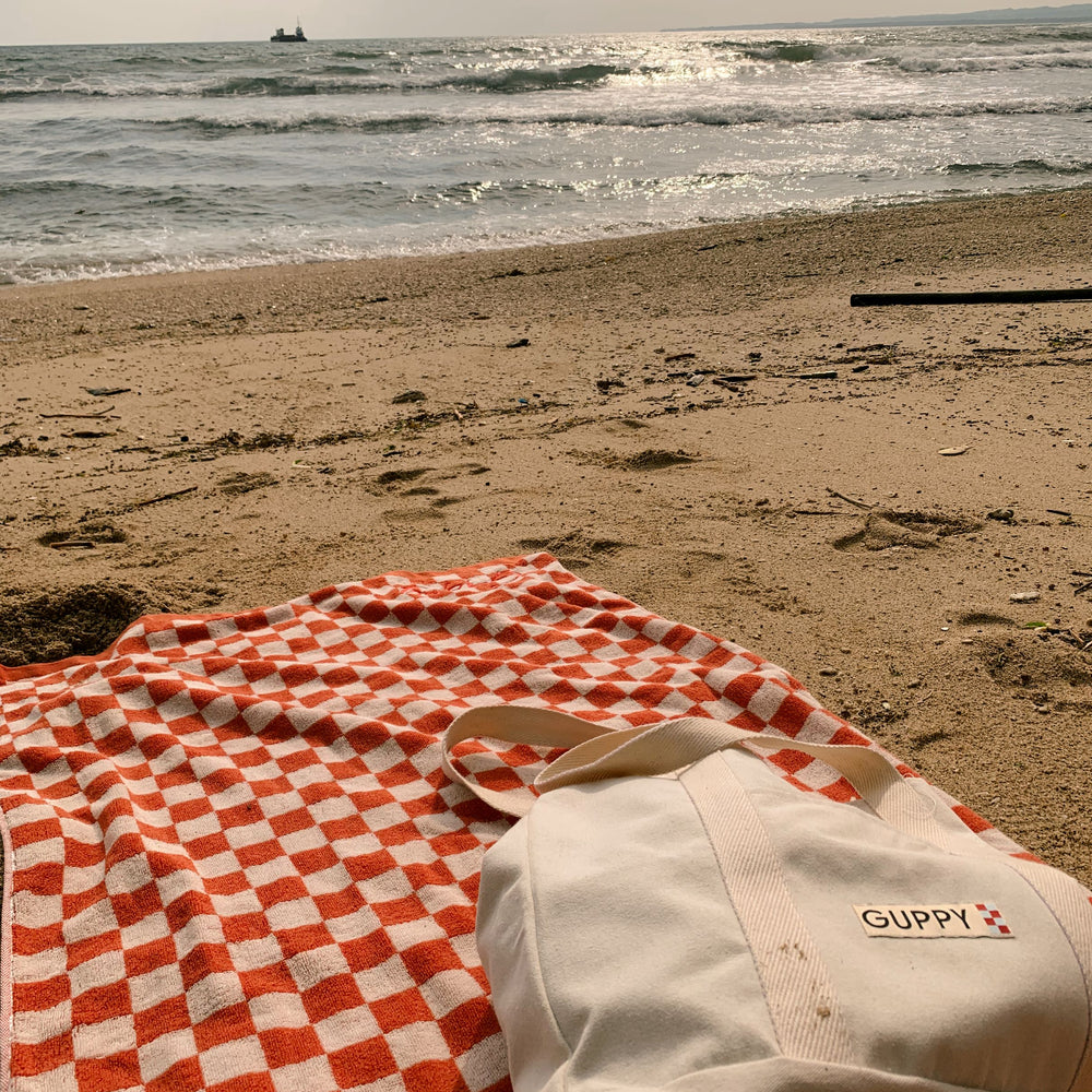 
                      
                        Red Checkered Beach Towel
                      
                    