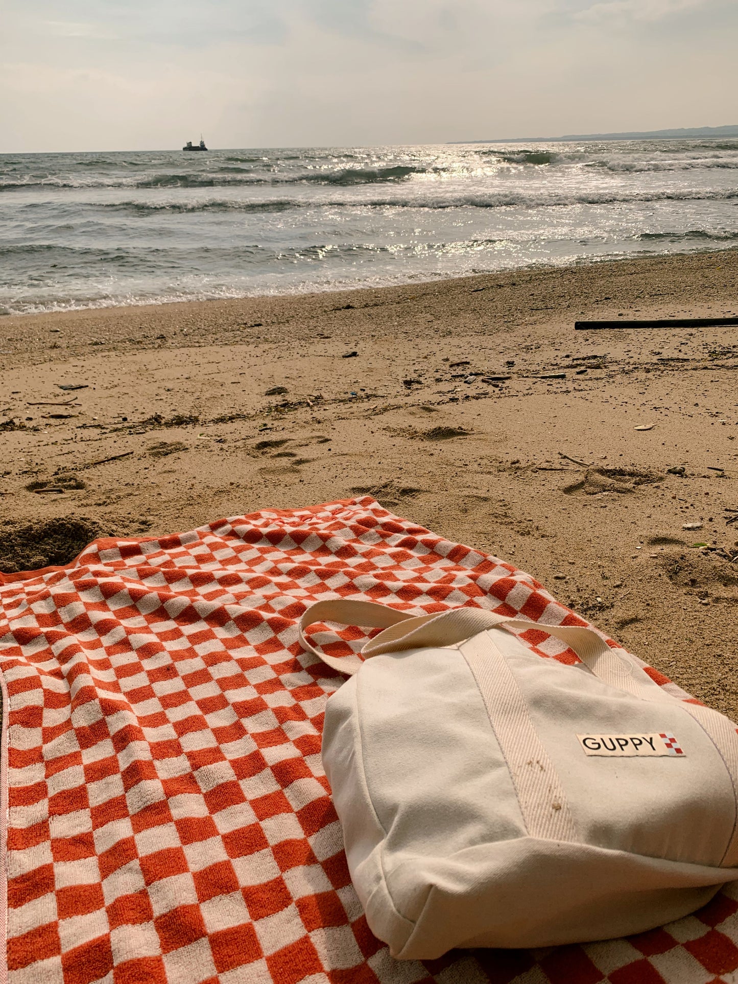 Red Checkered Beach Towel