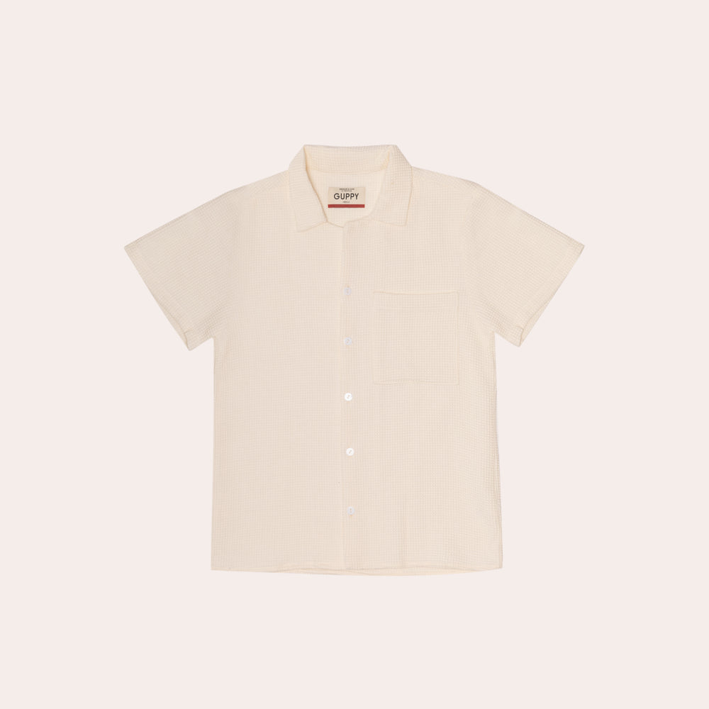 
                      
                        Cream Waffle Polo
                      
                    