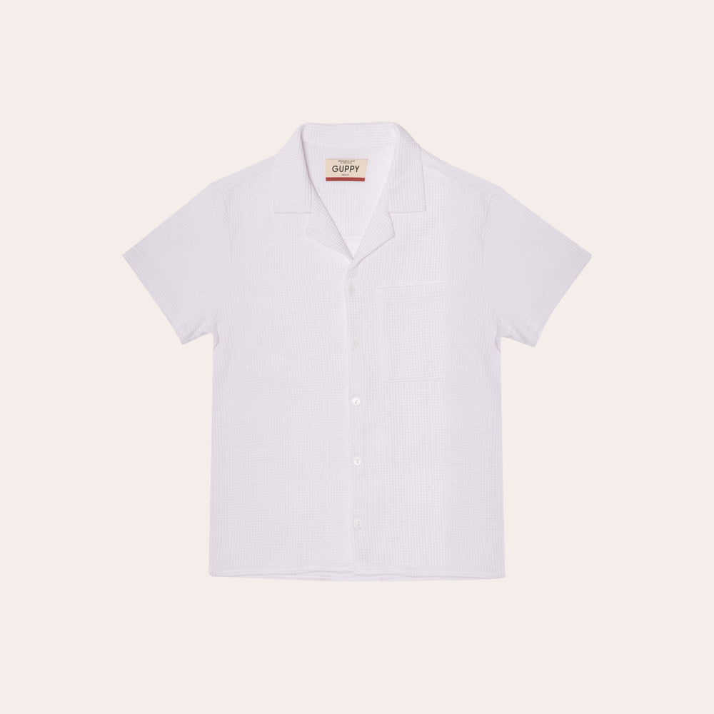 White Waffle Polo