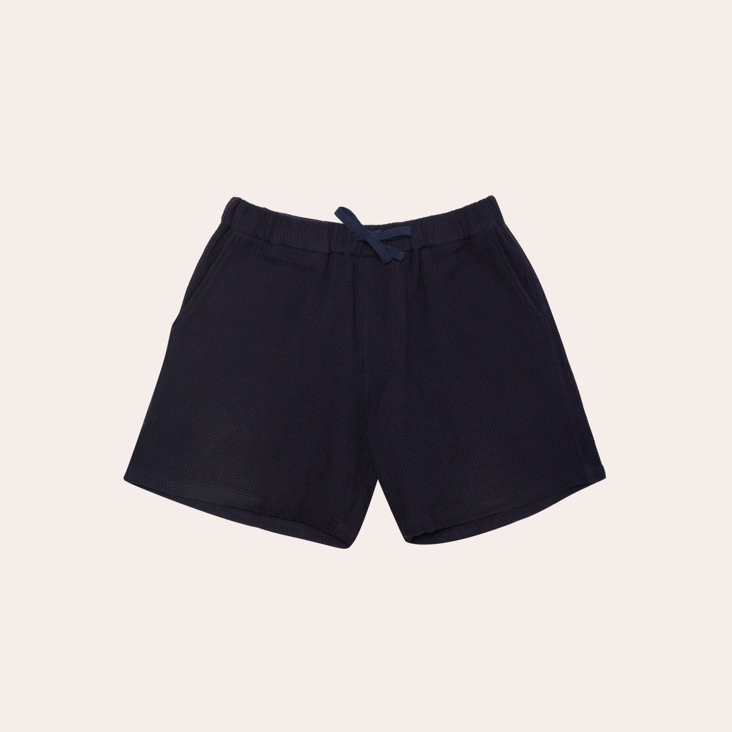 Navy Waffle Shorts