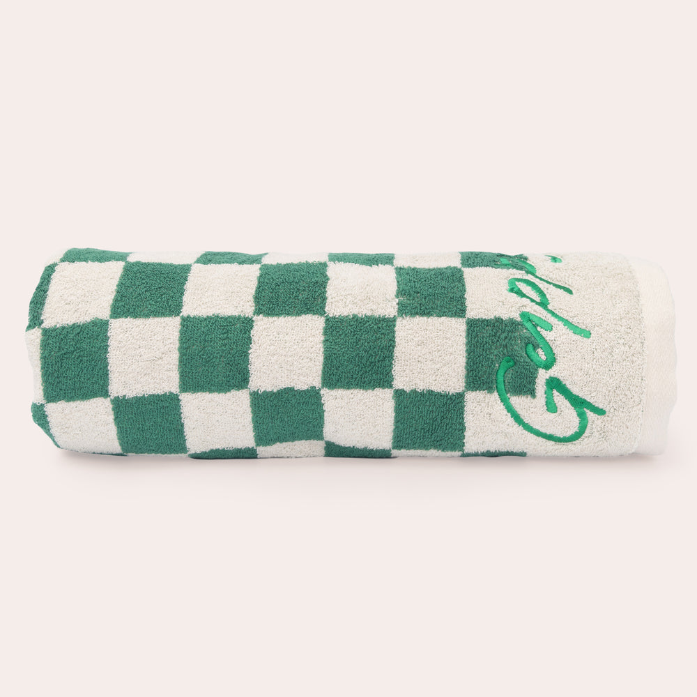 
                      
                        Green Checkered Beach Towel
                      
                    