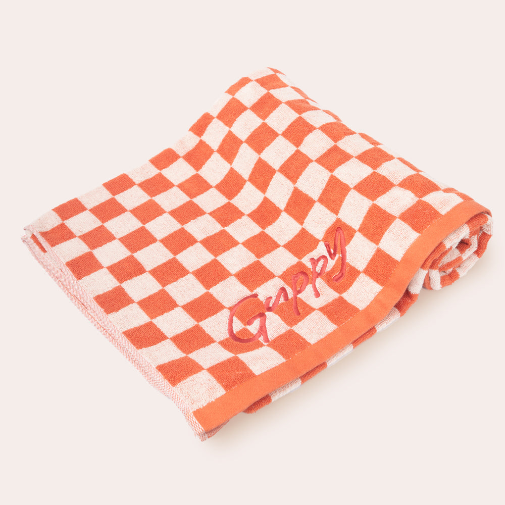 
                      
                        Red Checkered Beach Towel
                      
                    