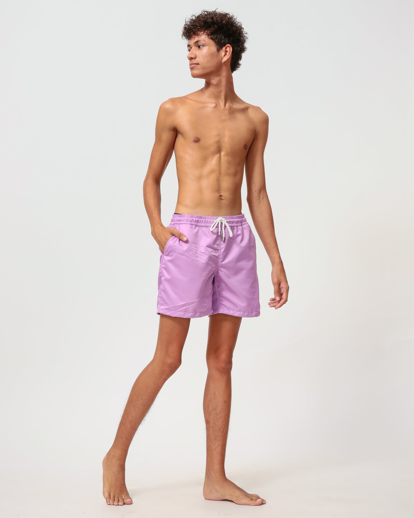 Lavender Premium Mid-Length Swim Shorts
