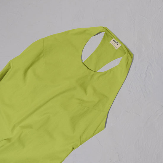 Racerback  Midi Linen Dress (Lime)