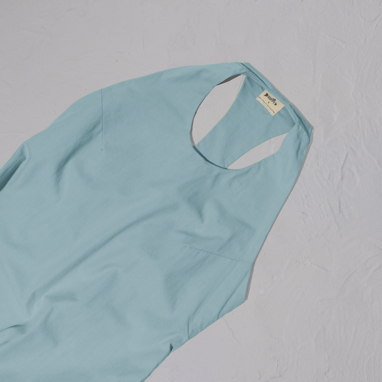 Racerback  Midi Linen Dress (Seafoam)