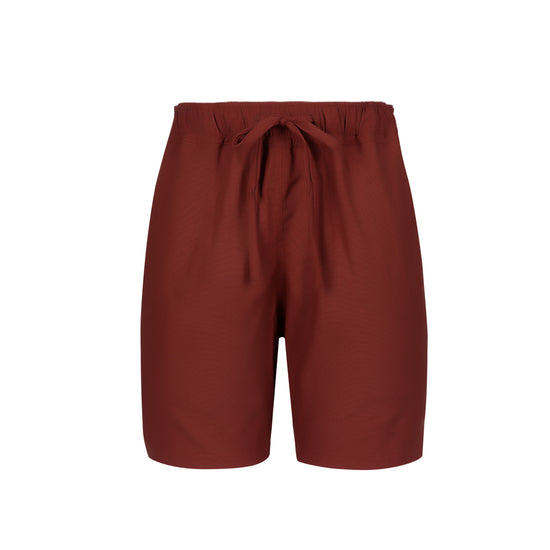 Eco-Linen Lounge Shorts (Maroon)