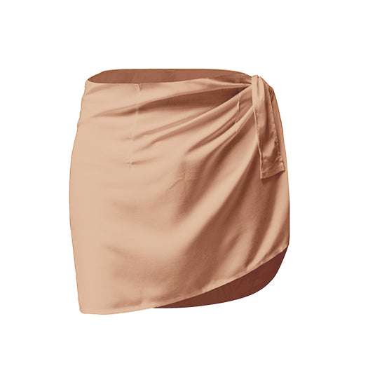 Load image into Gallery viewer, Wrap Skirt (Beige)
