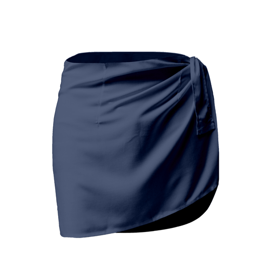 Load image into Gallery viewer, Wrap Skirt (Navy)
