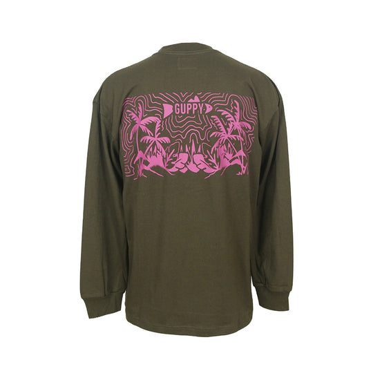 Tropic Daze Long Sleeve Tee (Olive)